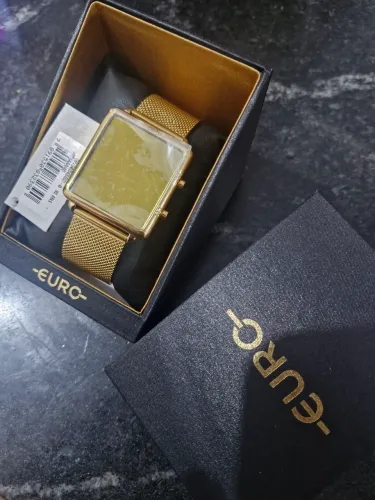 Relogio euro dourado