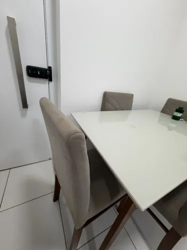 MESA DE JANTAR OFF WHITE 4 cadeiras
