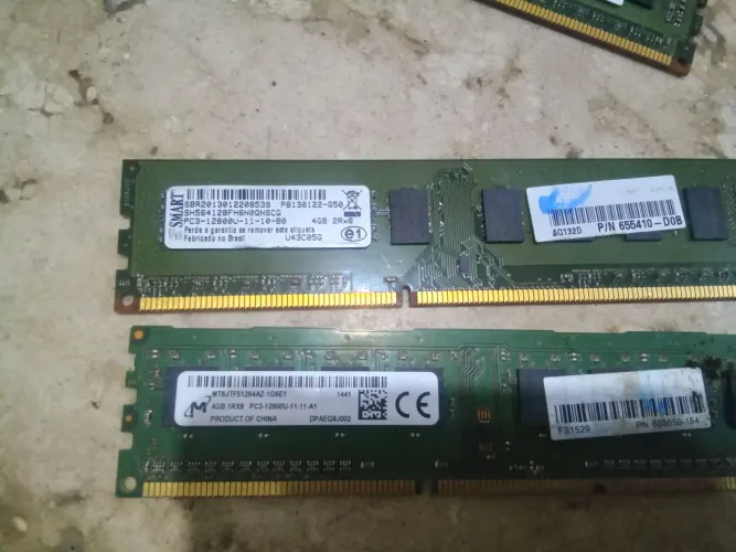 Memoria ddr3 4gb 1600mhz da t force e smart todos funcionando