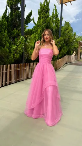 Vestido Rosa Tomara que Caia Casamento 