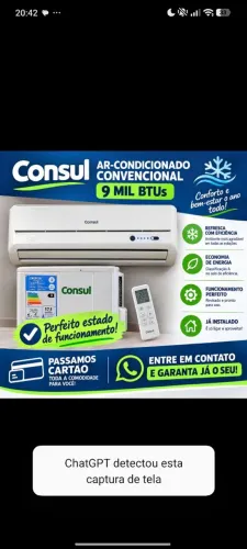 Ar condicionado convencional já instalado 