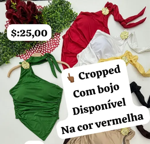 Semi Cropped vermelho