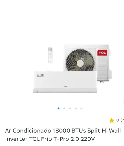 Ar condicionado TCL 18000 BTUS