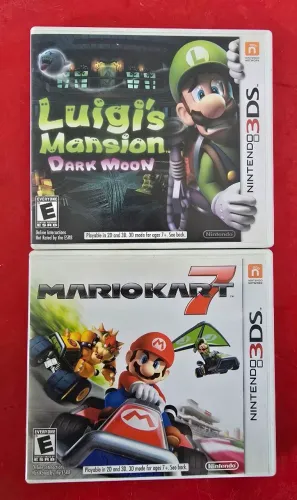 Mario kart 7 e Luigi mansion originais 3ds