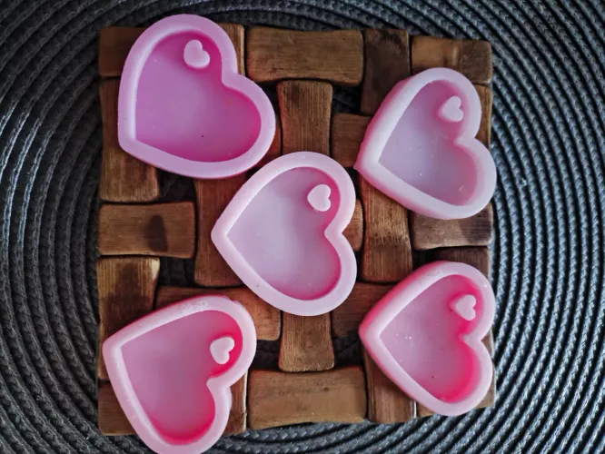 Molde silicone coração