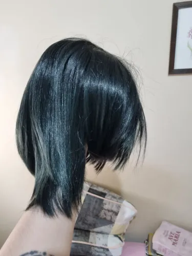 Peruca curta preta PINTADA