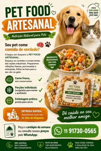 Pet Food Artesanal: Comida Natural e Saudável para seu Cão ou Gato (Itaquera)