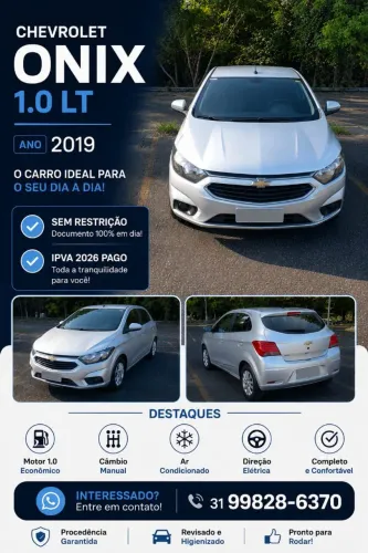 Chevrolet Onix Hatch LT 1.0 8V Flex Mec. 4P 2019