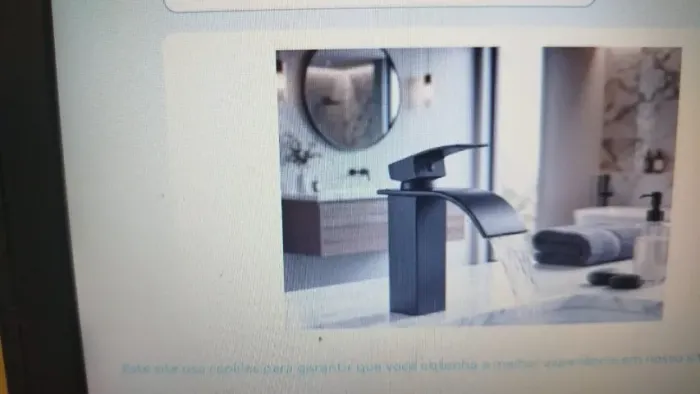 TORNEIRA MONOCOMANDO CASCATA P/ LAVABO - PRETA - NOVA SEM USO (São 2 que estão a venda)