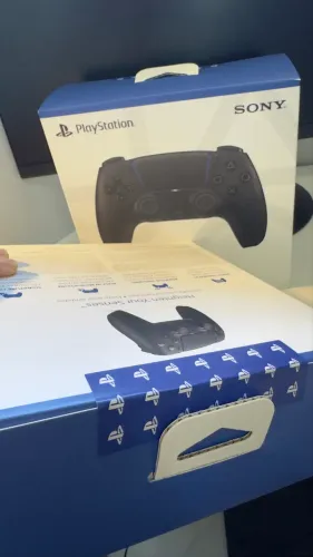 Kit 2 controles originais PS5 LACRADOS pretos