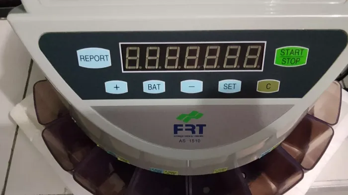 Contadora e Classificadora de Moedas FRT AS-1510 Profissional