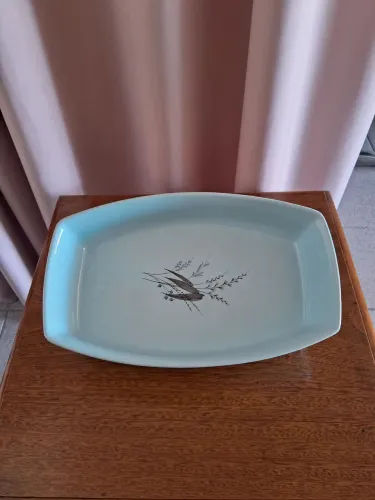 Travessa refratária Azul em porcelana Pozzani