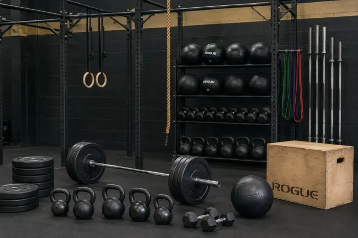 Equipamentos e piso - Box de Cross Training 