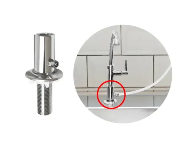 Adaptador de bancada 1/4 para filtro de água com mangueira para filtro