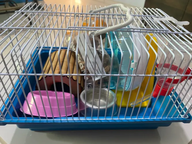 Gaiola + kit para hamster 