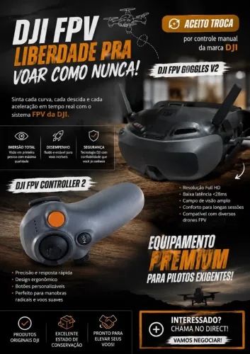 ÓCULOS DJI GOGGLES N3+ CONTROLE 