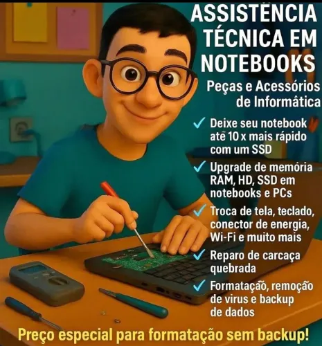 Formatação e upgrade de Notebook e Desktops