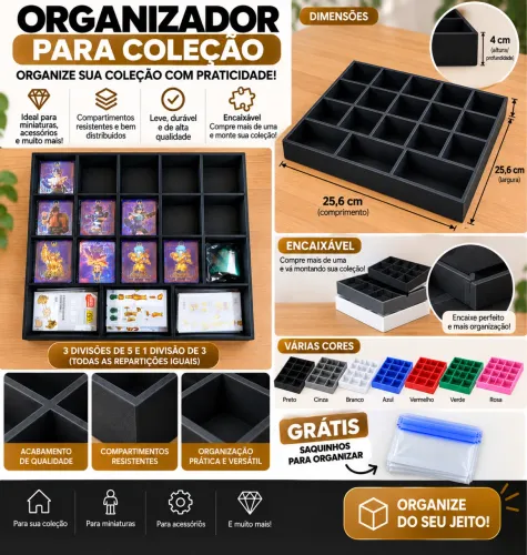 Bandeija Organizadora para Colecionaveis Blokees , Legends E Sh Figuarts