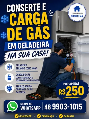 Gás em geladeira
