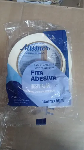 Fita Adesiva Hospitalar Missner 16mm x 50m - Caixa Fechada (56 Unidades)
