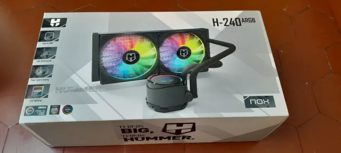 Water Cooler Nox Hummer H-240 ARGB - Completo Na Caixa Sem Uso