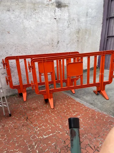 4 Grades Plástica Monobloco Polipropileno - 2m x 1,1m - Laranja 