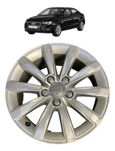 Roda De Liga Aro 16 Audi A3 2016 C/detalhes 1* Prateado