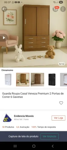 Guarda roupa Veneza casal nunca montado embalagem fechada