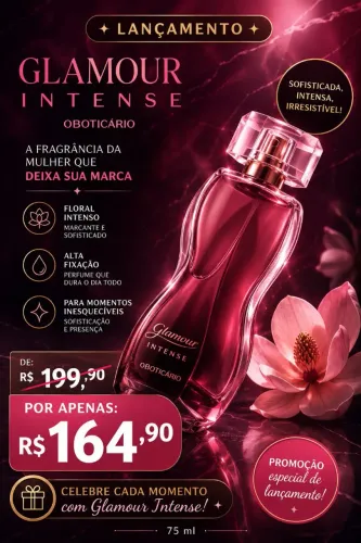 Promoção de lançamento glamour intense