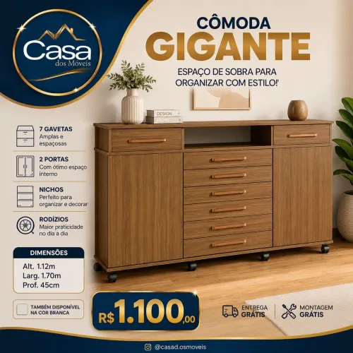 Cômoda Gigante - Entrega e montagem incluso 