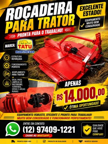 Roçadeira para trator (excelente estado)