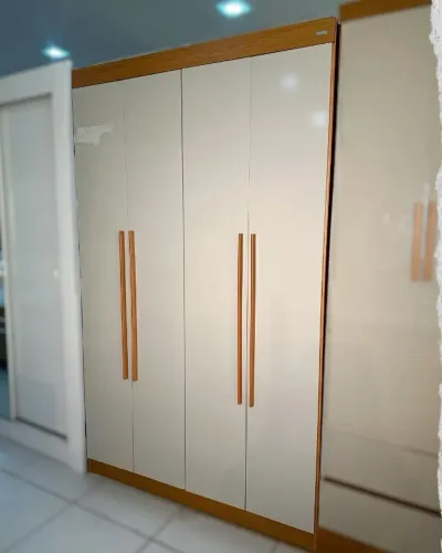 Modulo de Solteiro para Guarda-roupas Lana em Mdf com 4 Portas e 3 Gavetas
