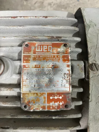 Motor 7.5 cv baixa rotação trifásico 