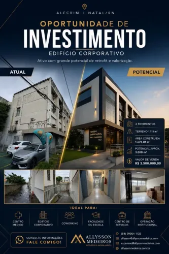 EDIFÍCIO CORPORATIVO À VENDA  ALECRIM | NATAL/RN