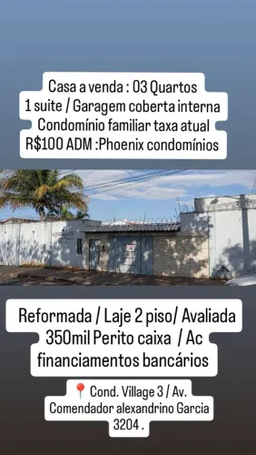Casa 3 quartos Condomínio