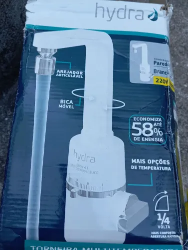 Torneira elétrica Hydra, branca, 220v, de PAREDE