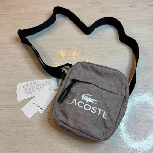 Bolsa Transversal Lacoste Original Vertical Camera Bag Cinza