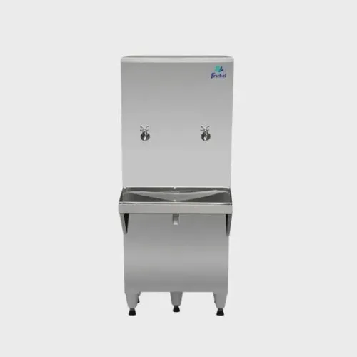 Bebedouro de Coluna Industrial 2 Torneiras 50 Litros Frisbel Inox 127V