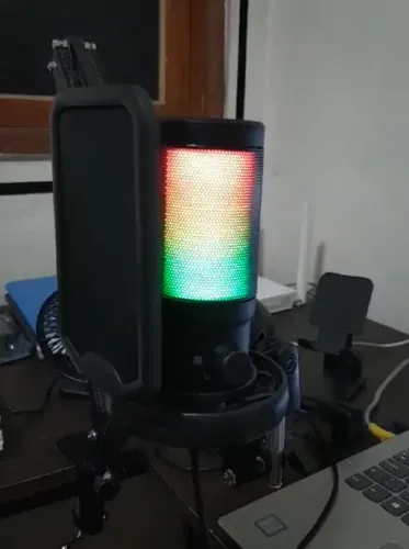 Microfone Gamer Profissional RGB com Braço Articulado U850B ? Semi Novo