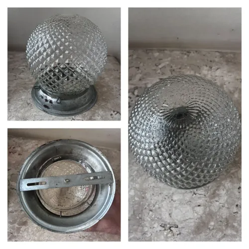 Luminária Plafon de Teto Vintage - Vidro Bico de Jaca