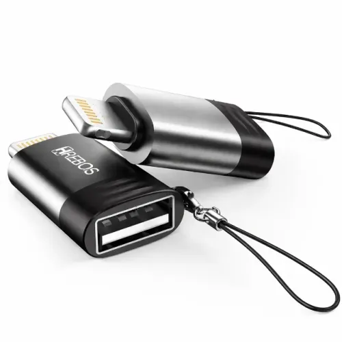 Cabo OTG Pro Adapter Lightning para USB Fêmea Hrebos AD-210 iPhone iOS pode retirar no loc