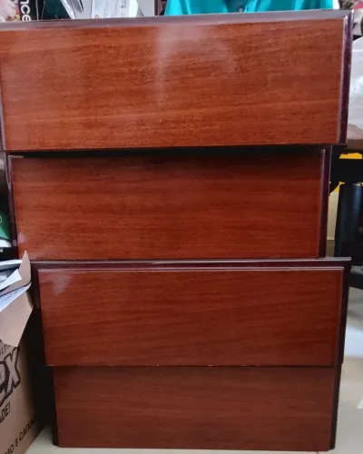 Guarda-Roupa Casal MDF 6 Portas 8 Gavetas Cor Mogno - Excelente Estado