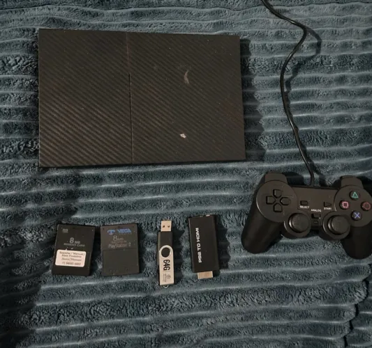 PlayStation 2 (PS2) + Controle + 100 Jogos + Adaptador HDMI