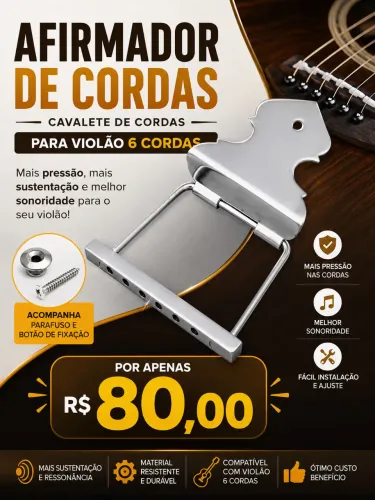 Afirmador de cordas Cavalete De Cordas Para Violão 6 Cordas