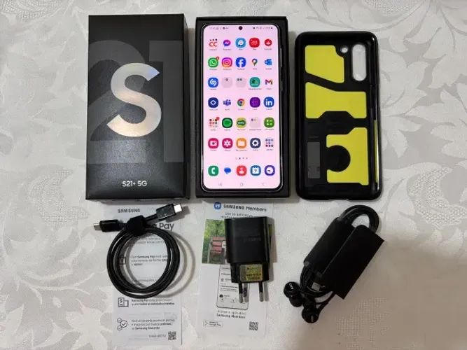 Samsung Galaxy S21+ Plus Sem Avarias, 6,7", 128GB, RAM8GB, Octa-Core, Câmera Tripla, Prata