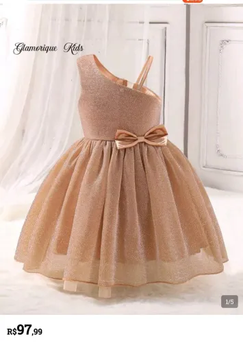Vestido Menina festa aniversário 5 anos