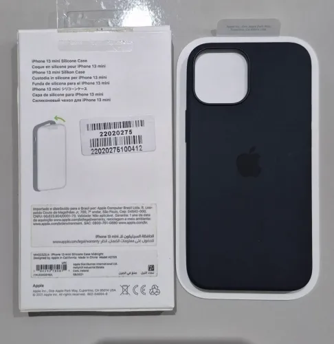Capa Apple Silicone com Magsafe iPhone 13 Mini Preto<br><br><br>