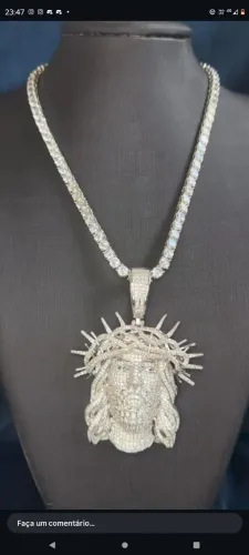 Corrente ice cravejado JESUS