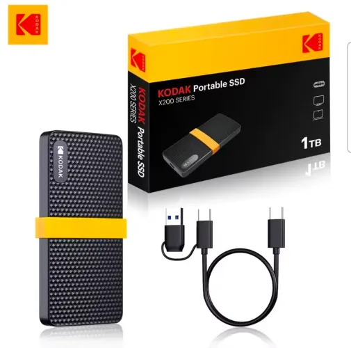 SSD Portátil De Alta Velocidade KODAK de 1TB Unidade De Estado Sólido Externo<br><br>R$ 790,00