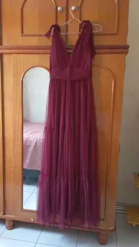 Vestido Bordô